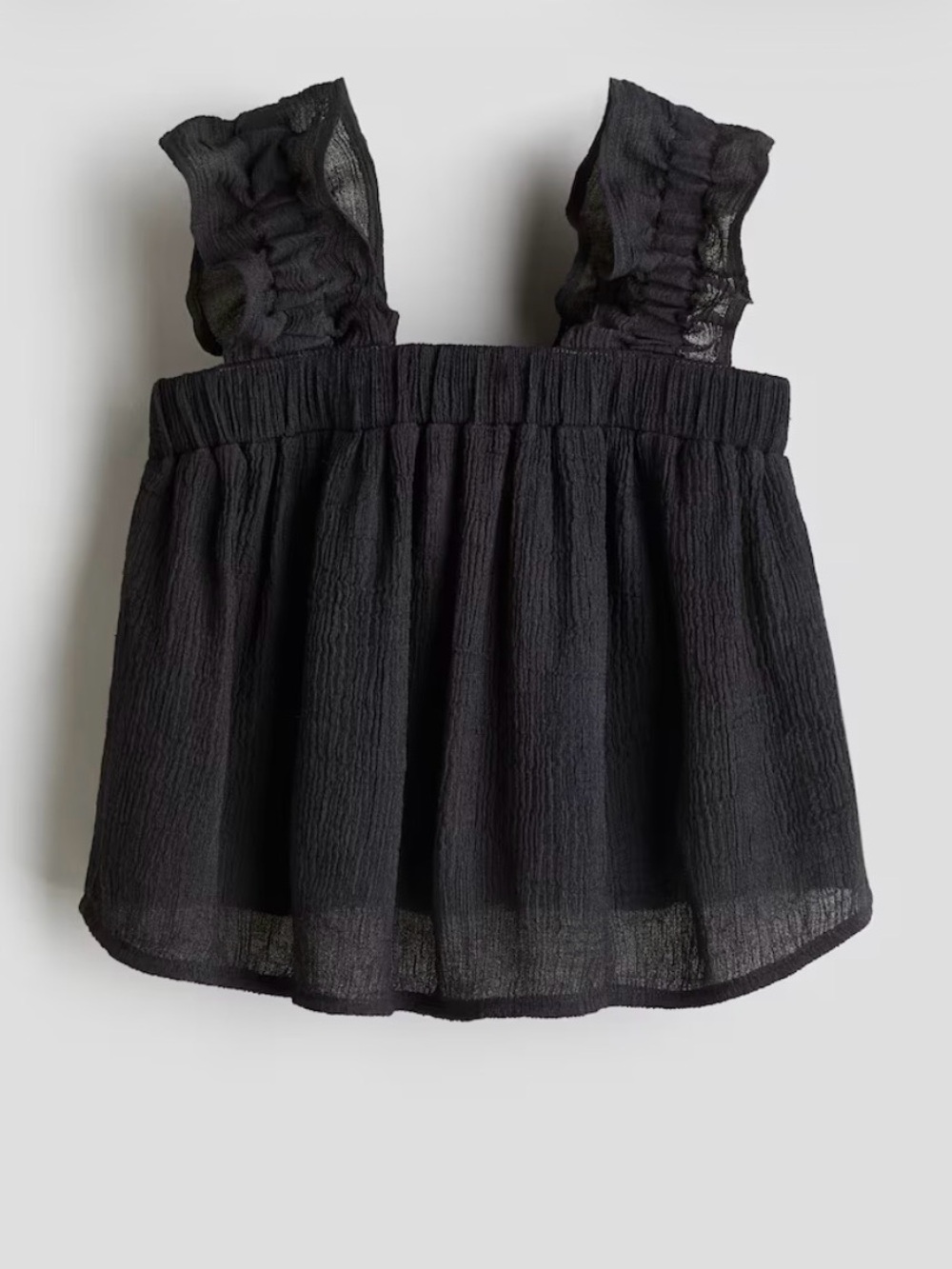 H&M Black Ruffle Sleeve toddler  Girls Top